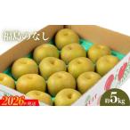 ふるさと納税 梨 福島県 福島市 No.2043 2026年発送　先行予約 福島のなし　約５kg（幸水または豊水）