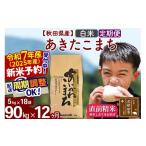 ふるさと納税 秋田県 北秋田市 ※令和6年産 新米予約※《定期便12ヶ月》秋田県産 あきたこまち 90kg【白米】(5kg小分け袋) 2024年産 お届け周期調整可能 隔月…