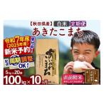 ふるさと納税 秋田県 北秋田市 ※令和6年産 新米予約※《定期便10ヶ月》秋田県産 あきたこまち 100kg【白米】(5kg小分け袋) 2024年産 お届け周期調整可能 隔月…