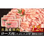糸島産豚肉 豚 ロース スライス 1.2kg