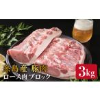 糸島産豚肉 ロース肉 ブロック 3kg