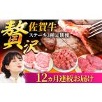 牛肉 ステーキ 牧場直送 12回定期便 佐賀牛