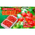 ふるさと納税 びわ・さくらんぼ 山形県 山形市 山形市産さくらんぼ 佐藤錦 L以上 1kg(500g×2)バラ詰め 令和7年産先行予約 FS24-622くだもの 果物 フルーツ 山…