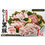 豚肉 バラ 指宿産かごしま黒豚 焼肉バラエティセット1kg