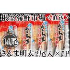 魚貝類 A-14197 根室産 さんま明太14尾 2尾×7P
