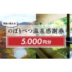 温泉 サウナ スパ利用券のぼりべつ温泉感謝券5 000円分