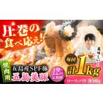 豚肉 バラ 12回定期便 五島美豚焼肉1kg