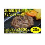 ふるさと納税 北海道 池田町 北海道産牛粗挽きハンバーグ20個【A011-14-1】