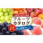 ふるさと納税 山梨県 山梨市 選べるプレミアムギフトカタログ＜※2品選べるフルーツカタログ＞【1114876】