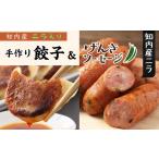 餃子 知内産にら入り 餃子&ソーセージセット