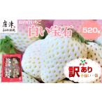 ふるさと納税 いちご 佐賀県 唐津市 『先行予約』 令和8年2月上旬から4月下旬までにお届け 訳あり 白い宝石 白いちご 130g×4P(合計520g) 大小不揃い いちご …