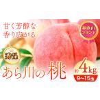 ふるさと納税 もも 和歌山県 紀の川市 桃 秀品 和歌山のブランド桃 あら川の桃 先行予約 「あら川の桃」約4kg (9〜15玉)《2026年6月下旬-7月中旬頃出荷》 紀の…