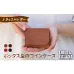 財布 ネイビー ボックス型のコインケース
