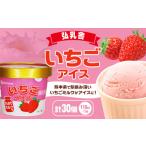 ショッピングふるさと納税 アイス ふるさと納税 菓子 アイス 熊本県 菊池市 いちごアイス 110ml×30個 合計約3.3L《90日以内に出荷予定(土日祝除く)》アイス 苺アイス アイスクリーム らくのう…