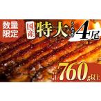 ふるさと納税 宮崎県 新富町 国産 うなぎ 蒲焼 4尾（無頭）計720g以上 新富町産 鰻 ウナギ 支援 鰻楽 送料無料【C388-30】