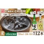 焼酎 麦 全6回定期便 樽貯蔵22度とかめ貯蔵27度のセット