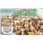 ふるさと納税 玄米 山形県 山形市 城北麺工 スーパー大麦 もち麦・玄米ごはん 24個 FY25-873 ブランド米 つや姫 パックライス パックご飯 山形県 山形市
