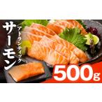 ふるさと納税 魚貝類 サーモン 大阪府 泉佐野市 アトランティックサーモン 500g ポーション 小分け 真空パック 訳あり サイズ不揃い 刺身 海鮮丼 サラダ 鮭 さ…