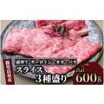 牛肉 サーロイン 薩摩牛 スライス3種盛り600g