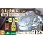 焼酎 麦 全6回定期便 海鴉25度と壱岐スーパーゴールド22度…