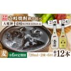 焼酎 麦 全6回定期便 壱岐スーパーゴールド22度と大魔神の…