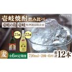焼酎 麦 全6回定期便 壱岐の島 25度と壱岐スーパーゴールド…
