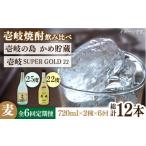 焼酎 麦 全6回定期便 壱岐の島 かめ貯蔵 25度と壱岐スーパ…