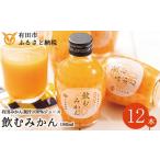 ふるさと納税 果汁飲料 みかん 和歌山県 有田市 早和果樹園 飲むみかん12本入(180ml)(A613-3) 12本入り