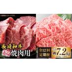 牛肉 モモ 12回定期便 長崎和牛 赤身 焼肉 モモ ウデ 食べ比べ
