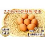 卵 鶏 烏骨鶏等 定期便 全4回 こだわりの新鮮卵葉山 30個×4…