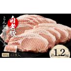 豚肉 ロース 白老豚 とんかつ用 100g×12枚