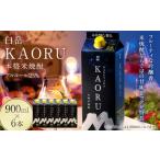 焼酎 米 本格米焼酎 白岳KAORU 25度 900ml×6本