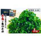 のり 海藻 わかめ 定期便 4回 お届け 生わかめ 1kg