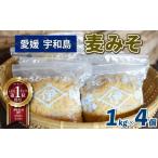 ふるさと納税 味噌 麦味噌 愛媛県 宇和島市  マツコの知らない世界で紹介 味噌 麦みそ 1kg × 4個 計 4kg 井伊商店 全麦麹味噌 天然醸造 非加熱 生味噌 麦みそ…