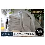 ふるさと納税 タオル・寝具 フェイスタオル 大阪府 泉佐野市 スピード発送 ヒオリエ ホテルタオル ビッグフェイスタオル 5枚 ライトグレー タオル 泉州タオル…