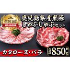 ふるさと納税 豚肉 ロース 鹿児島県 出水市 i656 《毎月数量限定》鹿児島県産黒豚しゃぶしゃぶセット(合計約850g) 豚肉 黒豚 国産 詰め合わせ セット 鹿児島県…