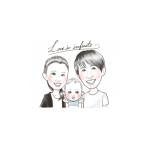 絵画 ファミリー似顔絵ー3人ー 1341416