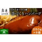 ふるさと納税 肉 ハンバーグ 佐賀県 唐津市 手づくりハンバーグ 250g×6個(合計1.5kg) 蜂ギフトセット化粧箱入り 小分け 簡単調理ギフト「2024年 令和6年」