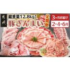 ふるさと納税 豚肉 セット 宮崎県 都城市 セレクト定期便 総重量12.8kg 豚ざんまい定期便(3ヶ月)2月・4月・6月お届け 2026年お届け _T53-MY01_(都城市) 宮崎…