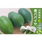 野菜類 淡路の青パパイヤ 約800g×3個セット