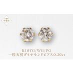 アクセサリー ピアス K18 一粒天然ダイヤモンド