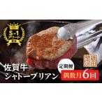 牛肉 ヒレ 偶数月に6回 佐賀牛 ヒレステーキ