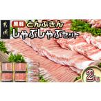 ふるさと納税 豚肉 しゃぶしゃぶ 宮崎県 都城市 黒豚「とんぷきん」しゃぶしゃぶ2kgセット_MJ-5905_(都城市) ブランド豚 豚肉 豚ロースしゃぶしゃぶ用 300gx2 …