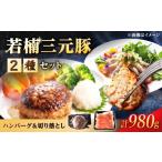 若楠三元豚 切り落とし&ハンバーグセット 980g