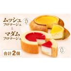 ふるさと納税 ケーキ・カステラ チーズケーキ 福井県 坂井市 チーズケーキセット 2種のバウムに2種のチーズケーキが入った新感覚スイーツ2個セット ムッシュ…