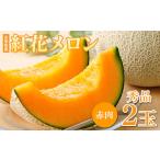 ふるさと納税 メロン メロン赤肉 山形県 - 《令和7年度発送》夏ギフト 紅花メロン(赤肉) 希少 秀2L 2玉 みちのくギフト 赤肉メロン メロン 赤肉 デザート フ…