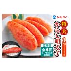 魚貝類 明太子 定期便 かねふく 特大からし明太子 1kg