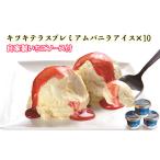 菓子 アイス キツキテラスプレミアムバニラアイス×10