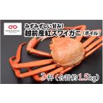 ふるさと納税 カニ 福井県 鯖江市  越前産 紅ずわいがに 3杯 合計1.5kg前後 C-11005 ／ 冷蔵 かに カニ ギフト グルメ 年末 年始 お正月 福井県鯖江市
