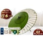 伝統技術 岐阜和傘 日傘 月奴 緑×藍の葉 かさ